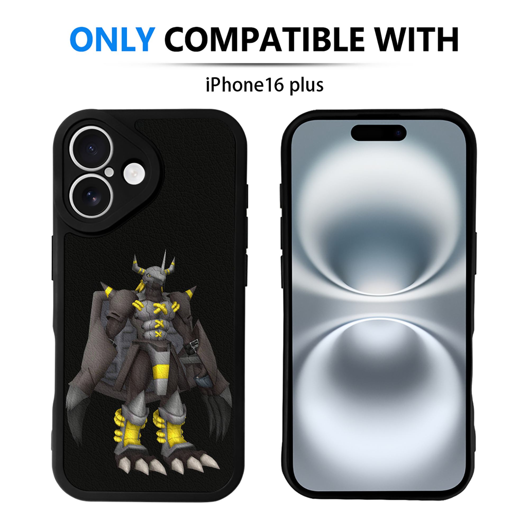 （画像用） Digimon デジタルモンスター/デジモン 【iPhone 16シリーズ対応】シリコンスマホケース（レザー調） 材質：シリコン
